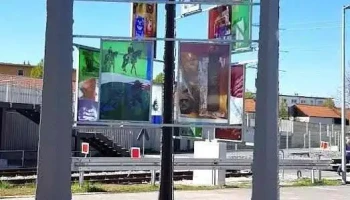 Glas und Stahlkonstruktion 