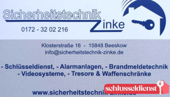 Sicherheitstechnik Zinke - 15848 Beeskow