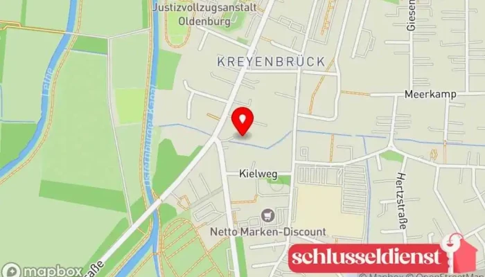 Karte von A. Oltmanns Metallbau GmbH Metallbauunternehmen, Metallwerkstatt in Oldenburg