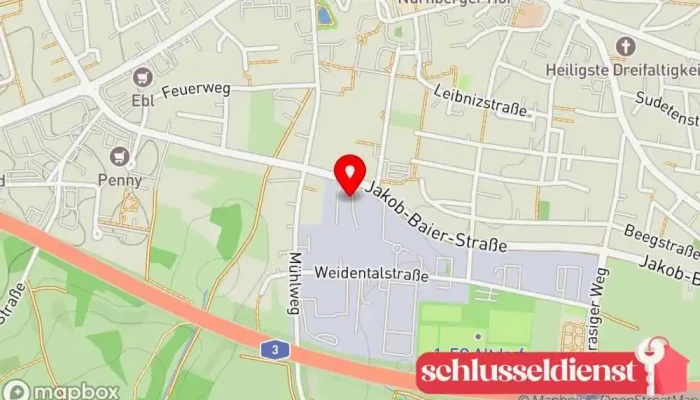Karte von AG Montagen Geschäft in Altdorf bei Nürnberg