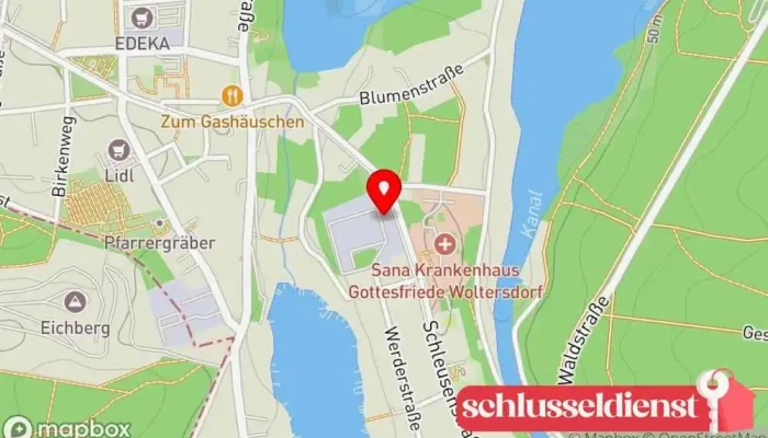Karte von Ahrens Metallbau Metallbauunternehmen in Woltersdorf