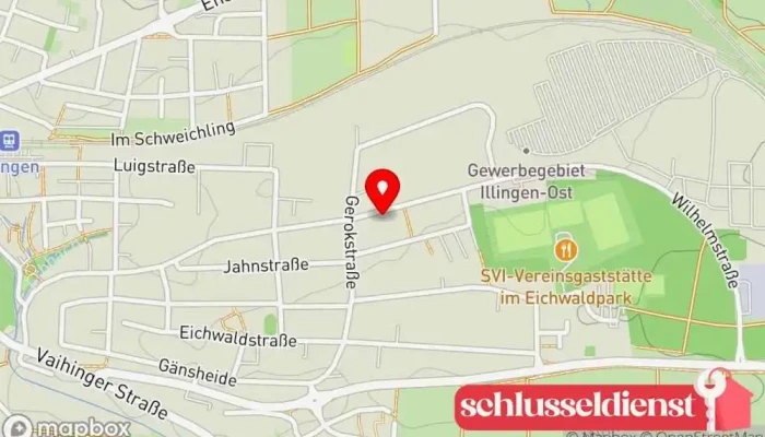 Karte von AIM Gruppe Metallbau - Illingen Metallbauunternehmen, Handwerk, Metallverarbeitungsunternehmen, Metallwarenhersteller, Umzugs- und Lagerservice in Illingen