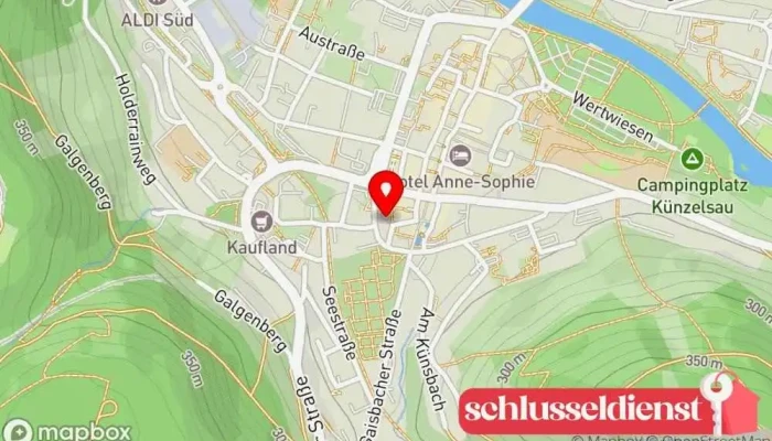 Karte von Alexander Schlosser Geschäftsstelle für Deutsche Vermögensberatung Finanzberater in Künzelsau