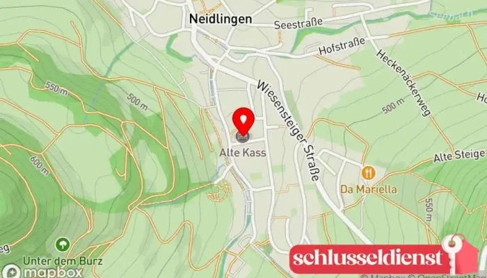 Karte von Alte Kass - Hotel & Kaffeehaus Hotel, Hochzeitsplaner in Neidlingen