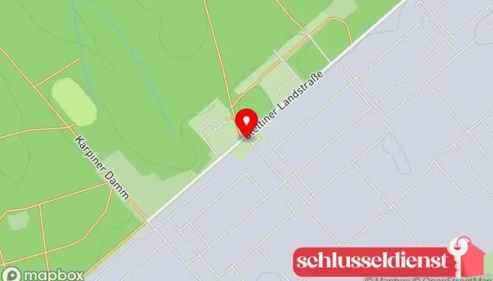 Karte von Artillerie-Kaserne Karpin Militärkasernen in Eggesin