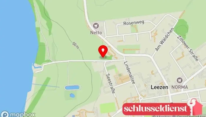 Karte von Aussichtsbank Leezen, zum Gedenken an Bürgermeister Gerhard Förster Sehenswürdigkeit in Leezen