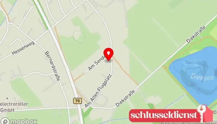 Karte von AW Kfz.Reparaturen Schlosserei Nutzfahrzeuge Vermietungen GmbH Autowerkstatt in Lingen (Ems)