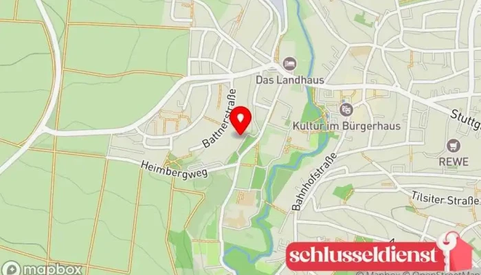 Karte von Bauer Schlüsselnotdienst Schlüsselnotdienst, Schlüsseldienst in Schwieberdingen