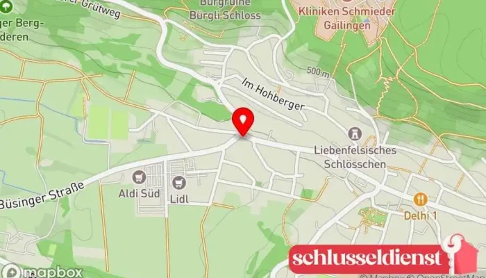 Karte von Bauknecht Automobile Autowerkstatt in Gailingen am Hochrhein