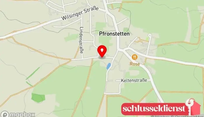 Karte von Bausch Transporte & Baggerbetrieb Baggerunternehmen in Pfronstetten