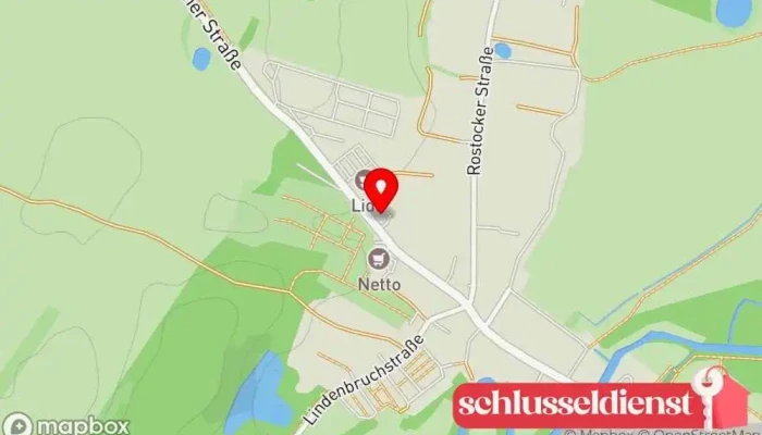 Karte von Bauschlosserei F. Huckstorf Generalunternehmer, Metallwerkstatt in Schwaan