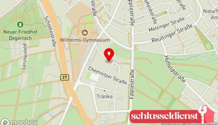 Karte von Bauschlosserei Göller GmbH Hersteller in Stuttgart