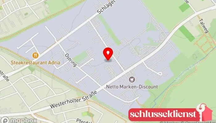 Karte von Bauschlosserei Pietruschka GmbH Schlüsseldienst in Herten