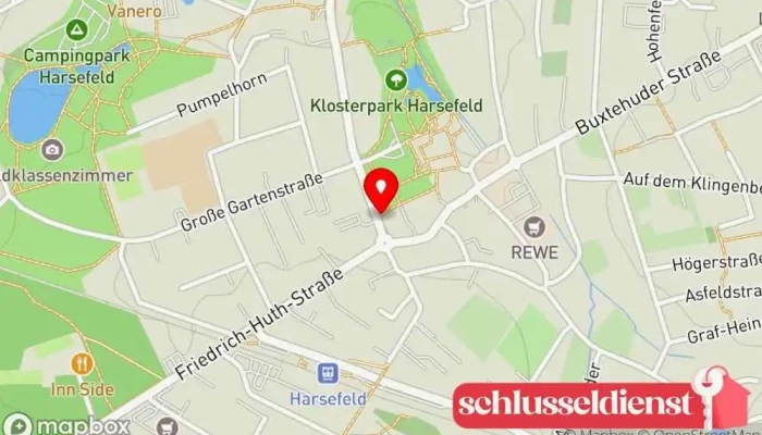 Karte von Bauschlosserei und Metallbau Carsten Schröder Metallbauunternehmen, Metallwerkstatt in Harsefeld