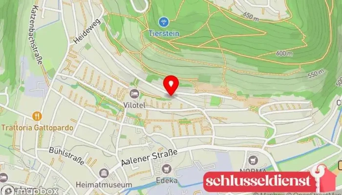 Karte von Betonservice 24 Betonbauunternehmen in Oberkochen