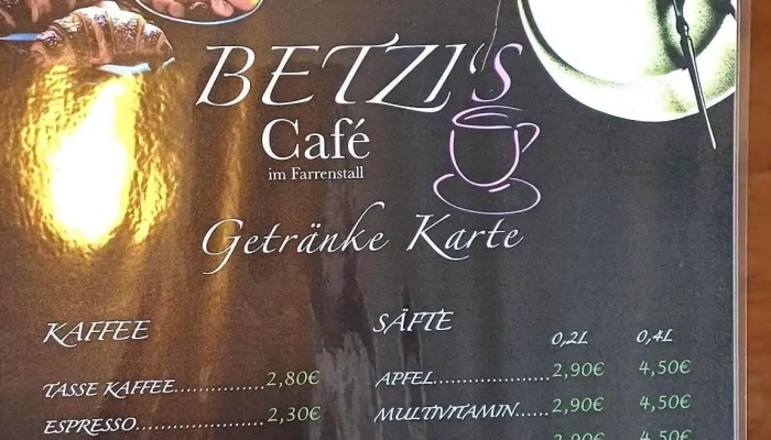 Betzis Cafe Speisekarte - Oberrot