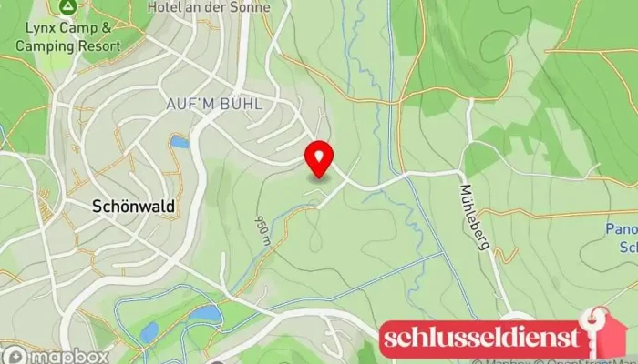 Karte von B&J Fattler Kunstschmiede GmbH Handwerk, Metallwerkstatt in Schönwald im Schwarzwald