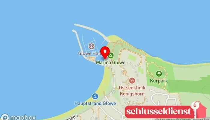 Karte von Bootstankstelle Tankstelle in Glowe
