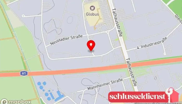 Karte von Braun & Erdel Metallverarbeitung GmbH Metallverarbeitungsunternehmen in Hockenheim