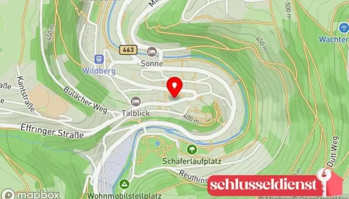 Karte von Brose Bauelemente GmbH Garagentoranbieter, Türfachhandel in Wildberg