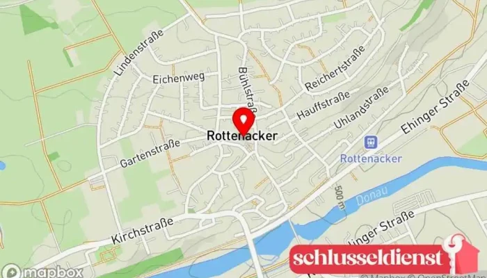 Karte von Bürgermeisteramt Rottenacker Behörde in Rottenacker