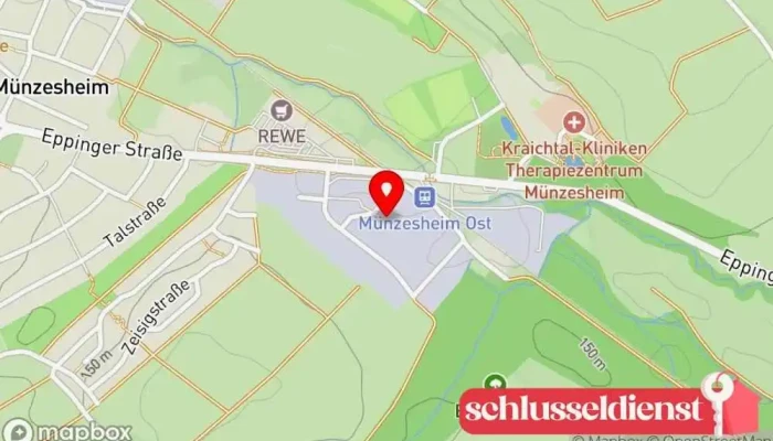 Karte von Burghardt GmbH Schlosserei u. Kraichtalschmiede Metallwerkstatt in Kraichtal