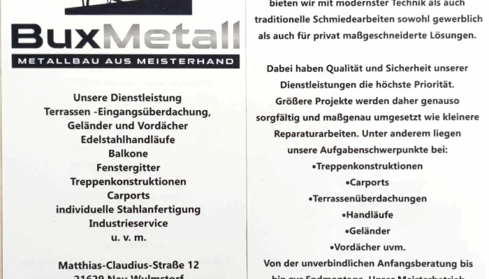 Buxmetall Metallbau Vom Inhaber - Neu Wulmstorf