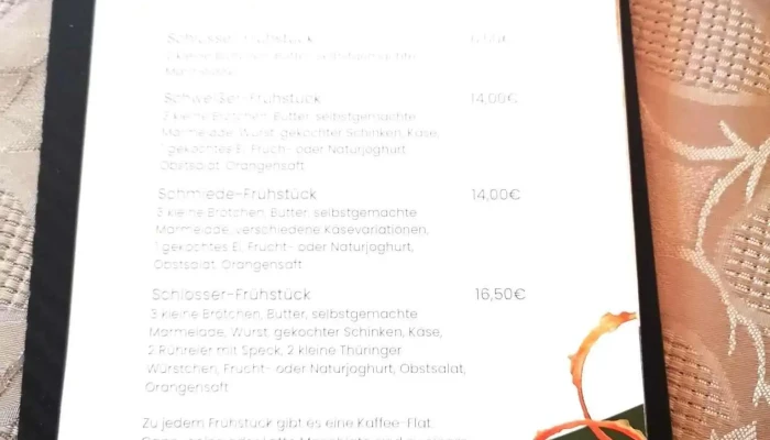 Cafe Zur Alten Schlosserei Speisekarte - Graben-neudorf