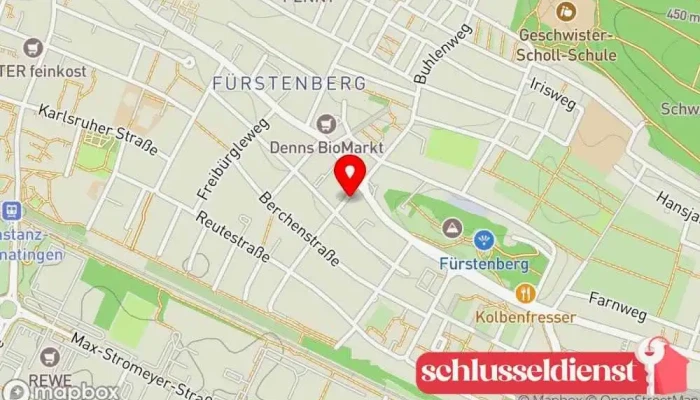Karte von Cssw GmbH Schlosserei Metallbauunternehmen, Metallverarbeitungsunternehmen, Metallwerkstatt, Metallwarenhersteller in Konstanz