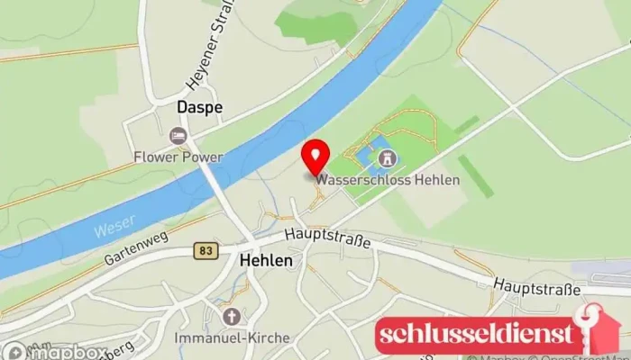Karte von Die Schloßwirtschaft - Restaurant & Café Hehlen Restaurant, Café, Deutsches Restaurant in Hehlen