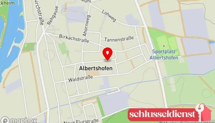 Karte von Douglas Meier Schlosserei und Metallbau Auftragnehmer in 97320 Albertshofen