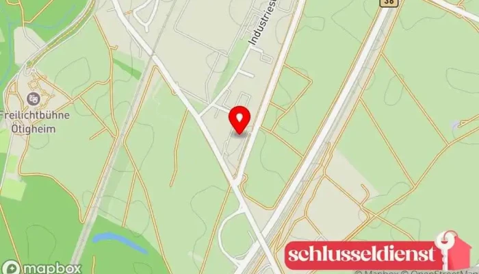 Karte von Edelstahlhandel Ötigheim GmbH Stahlhändler, Metallverarbeitungsunternehmen, Rohranbieter, Geländeranbieter, Blechanbieter, Schweißbetrieb in Ötigheim