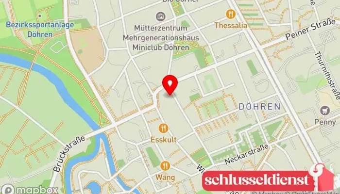 Karte von Ehlers Schlosserei Metallwerkstatt, Metallbauunternehmen in Hannover