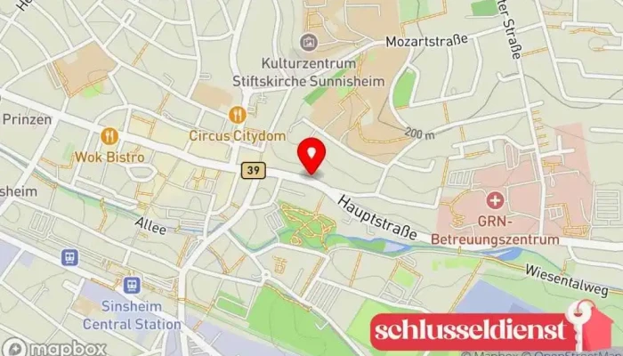Karte von Eibauer Metallbau Metallbauunternehmen in Sinsheim