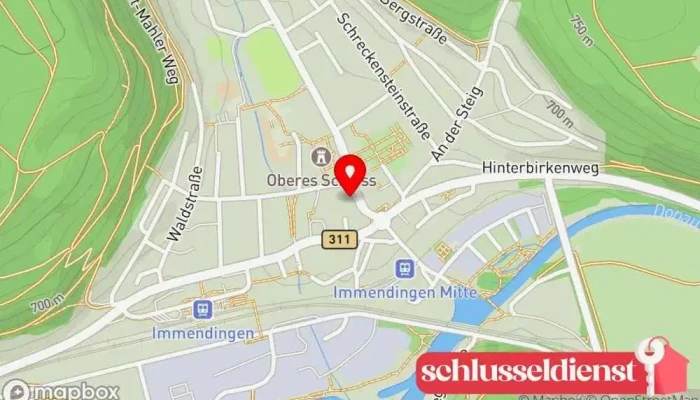 Karte von Elektrotechnik Schoner Elektriker, Elektrofachmarkt in Immendingen