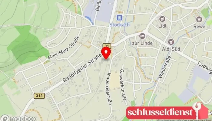 Karte von EMB-Bodensee Metallbauunternehmen in Stockach