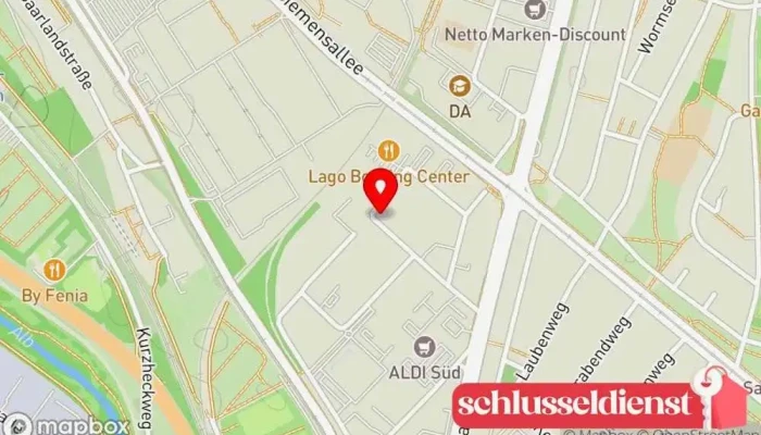 Karte von EMT Edelstahl & Metallbautechnik Metallbauunternehmen in Karlsruhe