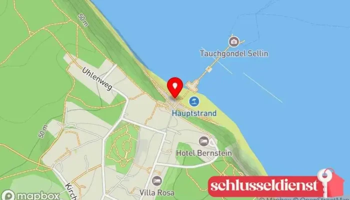 Karte von Fahrstuhl Seebrücke Sellin Sehenswürdigkeit in Sellin