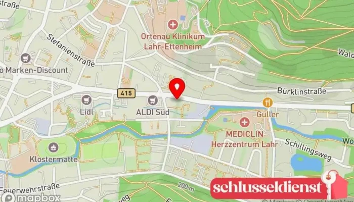 Karte von Fellner Metallbau Metallbauunternehmen in Lahr/Schwarzwald