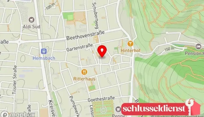 Karte von Forli-Rücker F. Metallwerkstatt in Hemsbach