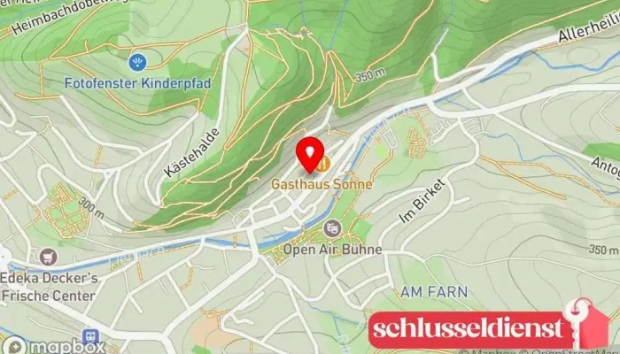 Karte von Franz Birk Metallwerkstatt in Oppenau