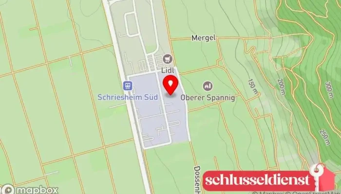 Karte von GASSERT GmbH Handwerk, Aluminiumfenster, Geschäft für Türen, Brandschutzanlagen-Anbieter in Schriesheim