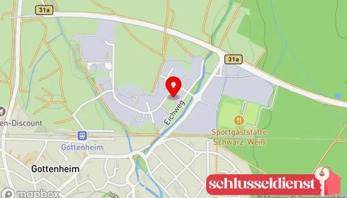 Karte von Gebrüder Burger Metallbau GmbH Metallbauunternehmen in Gottenheim