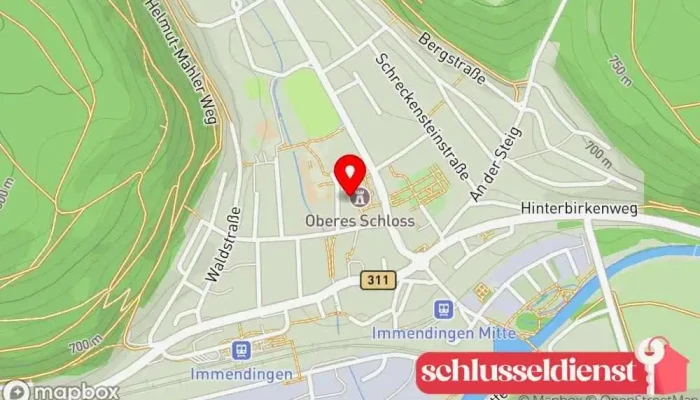 Karte von Gemeinde Immendingen Behörde in Immendingen