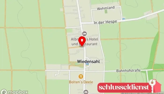 Karte von Gemeinde Wiedensahl Gemeindeverwaltungsamt in Wiedensahl
