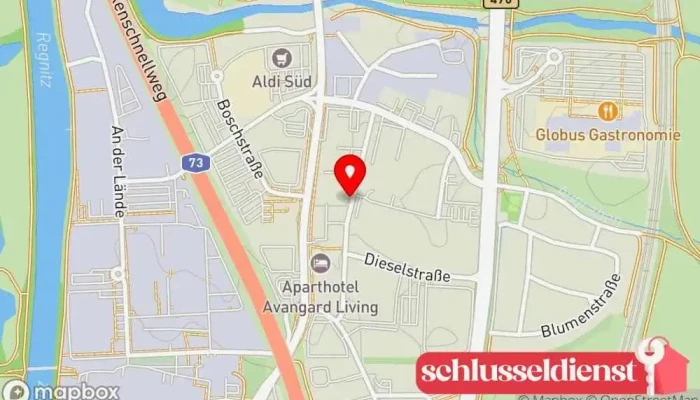 Karte von Georg Hutzler GmbH Metallbauunternehmen, Metallwerkstatt in Forchheim
