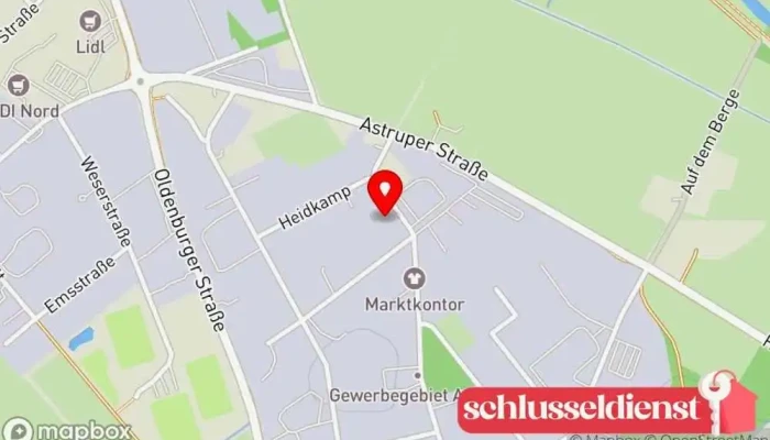 Karte von Gerd-Uwe Baum Maschinenbau und Schlosserei GmbH Maschinenbauunternehmen, Metallbauunternehmen in Wardenburg