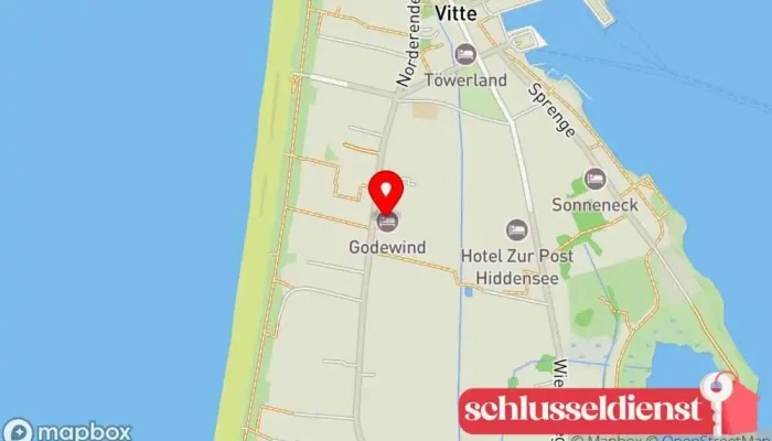 Karte von GODEWIND Gaststätte Restaurant in Insel Hiddensee