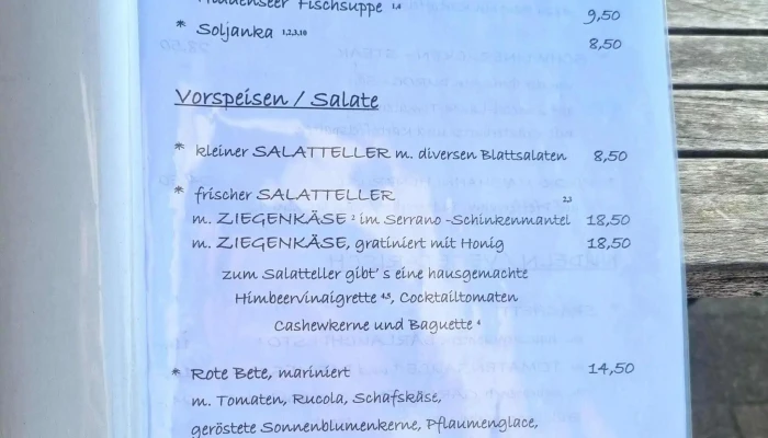 Godewind Gaststatte Speisekarte - Insel Hiddensee