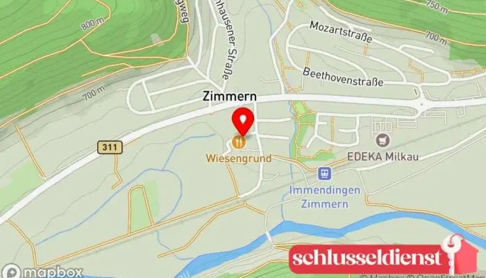Karte von Graf Maurermeisterbetrieb Gartenbauer in Immendingen